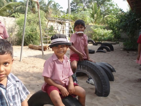 children in play area