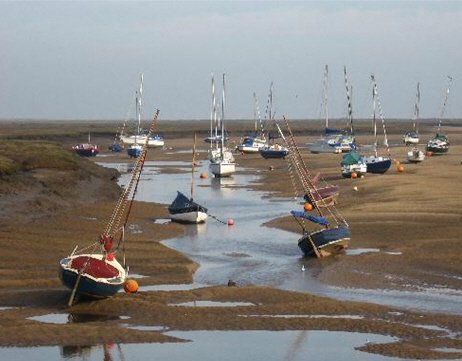 Boats at low water