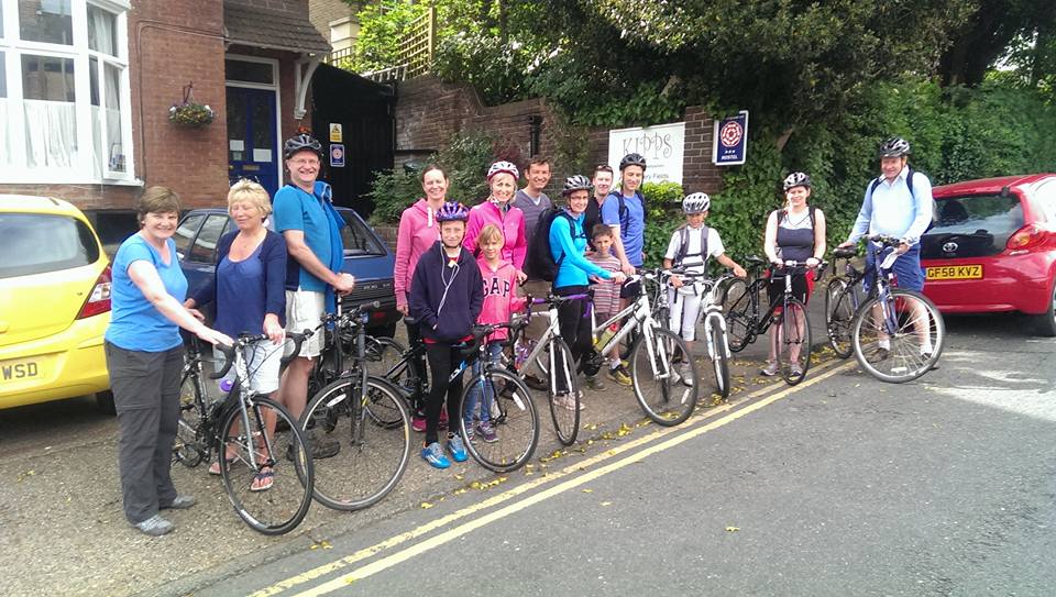 riders at the start of the 2015 bike ride