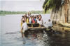 Children's talk shop on boat